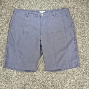 Peter Millar Shackleford Shorts Mens 40 Blue Pattern Golf Performance Stretch